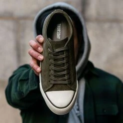 Retro Low Top | Olive -Casual Shoes World 1024x1024 Mens Retro Olive 012225 3