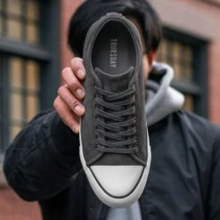 Retro Low Top | Smoke -Casual Shoes World 1024x1024 Mens Retro Smoke 012225 3