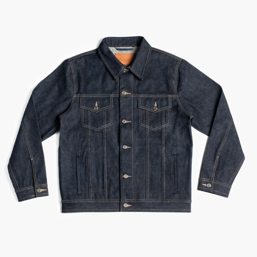 Selvedge Denim Trucker Jacket | Raw Indigo 6 Selvedge Denim Trucker Jacket | Raw Indigo - Image 4
