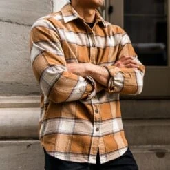 Forever Flannel Shirt | Butterscotch -Casual Shoes World 1024x1024 Mens Shirts ForeverFlannel Butterscotch 101223 1