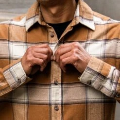 Forever Flannel Shirt | Butterscotch -Casual Shoes World 1024x1024 Mens Shirts ForeverFlannel Butterscotch 101223 3