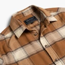 Forever Flannel Shirt | Butterscotch -Casual Shoes World 1024x1024 Mens Shirts ForeverFlannel Butterscotch 101223 Detail