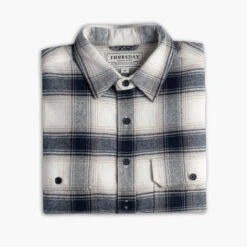 Summit Flannel Shirt | Coastal Blue -Casual Shoes World 1024x1024 Mens Shirts SummitFlannel CoastalBlue 110123 Folded