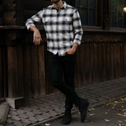 Summit Flannel Shirt | Coastal Blue -Casual Shoes World 1024x1024 Mens Shirts SummitFlannel CoastalBlue 111023 3