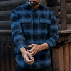 Summit Flannel Shirt | Navy -Casual Shoes World 1024x1024 Mens Shirts SummitFlannel Navy 111023 2