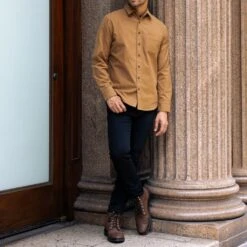 Solid Shirt | Coyote 17 Solid Shirt | Coyote -Casual Shoes World 1024x1024 Mens SolidShirt Coyote 101124 3