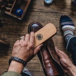 Cobbler's Choice Premium Shoe Brush | Tan -Casual Shoes World 1024x1024 PremiumBrush 1