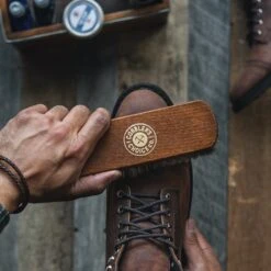 Cobbler's Choice Premium Shoe Brush | Brown -Casual Shoes World 1024x1024 PremiumBrush Brown LS1