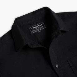 Solid Shirt | Black -Casual Shoes World 1024x1024 SolidShirt Black 100924 Detail