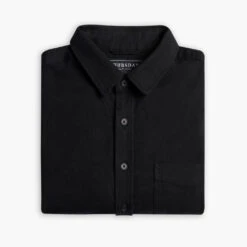 Solid Shirt | Black -Casual Shoes World 1024x1024 SolidShirt Black 100924 Folded