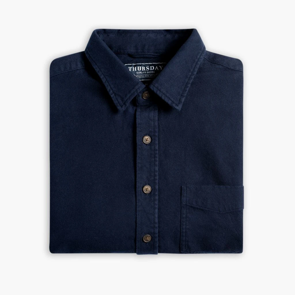 Solid Shirt | Navy 5 Solid Shirt | Navy - Image 3