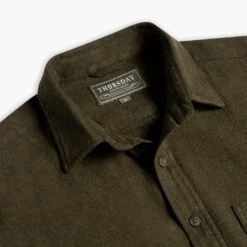 Solid Shirt | Olive -Casual Shoes World 1024x1024 SolidShirt Olive 100924 Detail