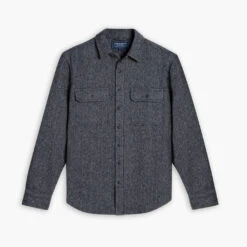 Summit Flannel Shirt | Blue Herringbone