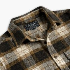 Summit Flannel Shirt | Tuscan Gold -Casual Shoes World 1024x1024 SummitFlannel TuscanGold 091024 Detail