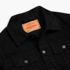 Denim Trucker Jacket | Black -Casual Shoes World 1024x1024 WMN Denim Trucker Black 112524 CollarDetail