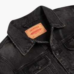 Denim Trucker Jacket | Faded Black -Casual Shoes World 1024x1024 WMN Denim Trucker FadedBlack 112524 CollarDetail