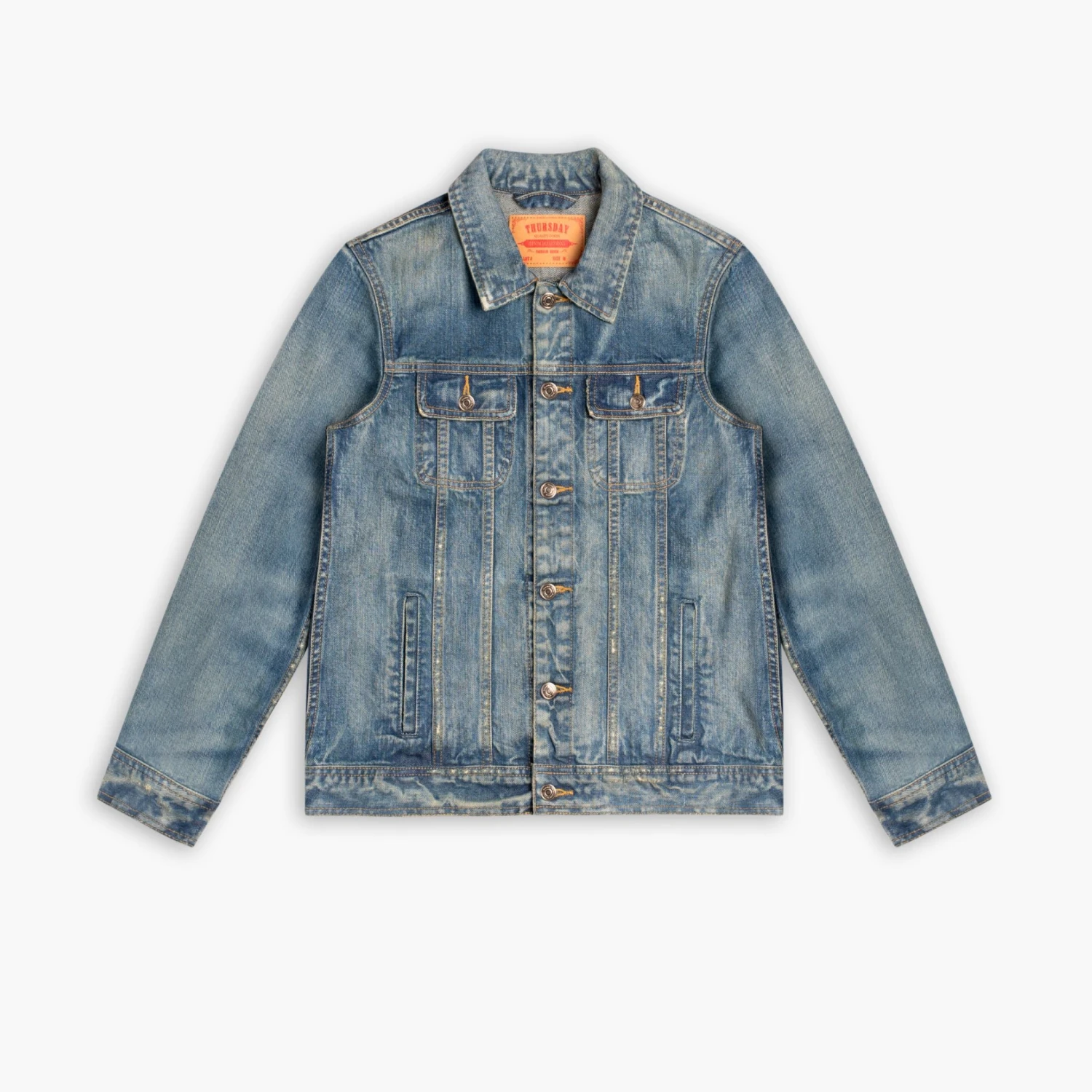 Denim Trucker Jacket | Medium Wash 6 Denim Trucker Jacket | Medium Wash - Image 4