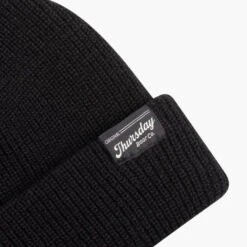 Women's Beanie | Black -Casual Shoes World 1024x1024 WatchCap Black 111524 Detail