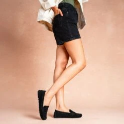 Driving Loafer | Black Suede -Casual Shoes World 1024x1024 Women DrivingLoafer Black 082025 1