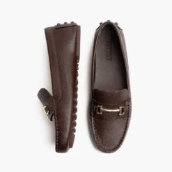 Driving Loafer | Brown & Gold -Casual Shoes World 1024x1024 Women DrivingLoafer BrownGold 062524 Flatlay1