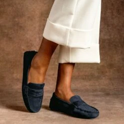 Driving Loafer | Navy Suede -Casual Shoes World 1024x1024 Women DrivingLoafer Navy 082025 1