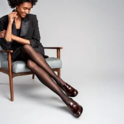 High Heel Penny | Burgundy -Casual Shoes World 1024x1024 Women HighHeelPenny Burgundy 020425 3