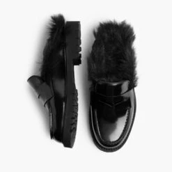 Penny Mule | Black Shearling -Casual Shoes World 1024x1024 Women PennyMule BlackBlackShearling 050825 Flatlay1