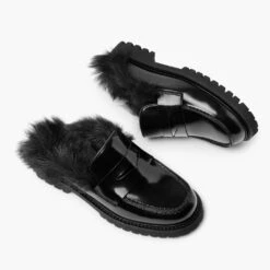 Penny Mule | Black Shearling -Casual Shoes World 1024x1024 Women PennyMule BlackBlackShearling 050825 FlatlayAlt