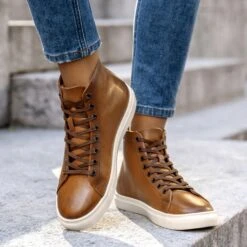 Women's Premier High Top | Toffee -Casual Shoes World 1024x1024 Women Premier HighTop Toffee 092922 1