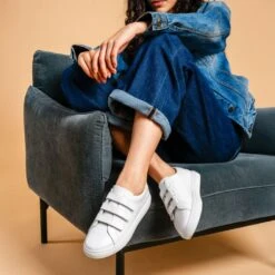 Women's Triple Strap Low Top | White -Casual Shoes World 1024x1024 Women TripleVelcro LowTop White 012325 2 1644c516 291f 477e a4bc 1d5335496458