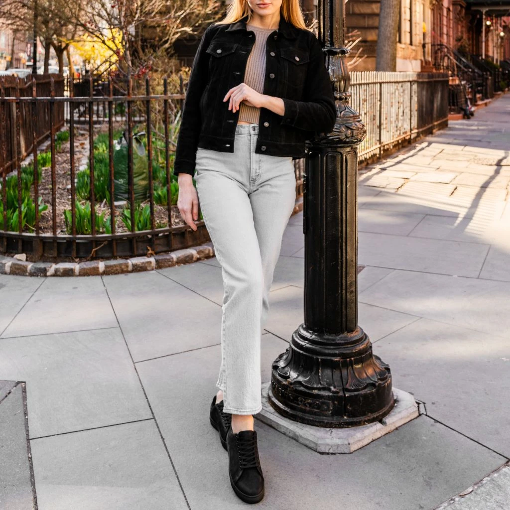 Suede Trucker Jacket | Black 5 Suede Trucker Jacket | Black - Image 3