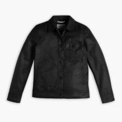 Waxed Canvas Field Jacket | Black -Casual Shoes World 1024x1024 Women WaxedCanvasFieldJacket Black 101824 Front