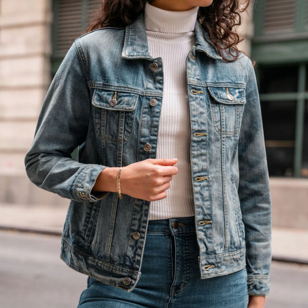Denim Trucker Jacket | Medium Wash 3 Denim Trucker Jacket | Medium Wash