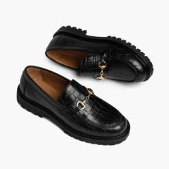 Penny | Black & Gold Croco 13 Penny | Black & Gold Croco -Casual Shoes World 1024x1024 Womens Penny BlackCrocoGold 051324 FlatlayAlt