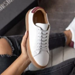 Women's Legacy | White X Burgundy -Casual Shoes World 1024x1024 Womens Sneakers Legacy White Burgundy 072922 3