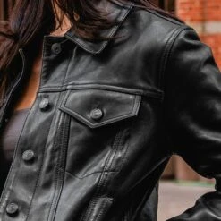 Leather Trucker Jacket | Black -Casual Shoes World 1024x1024 Womens TruckerJacket Black 110624 2 26c9b532 8482 49fb b4e6 94c174a497a6