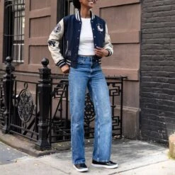 Varsity Jacket | Navy 10 Year 12 Varsity Jacket | Navy 10 Year -Casual Shoes World 1024x1024 Womens VarsityJacket 10Yr Navy 121224 3