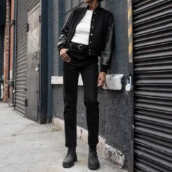 Varsity Jacket | Black -Casual Shoes World 1024x1024 Womens VarsityJacket Black 121224 3