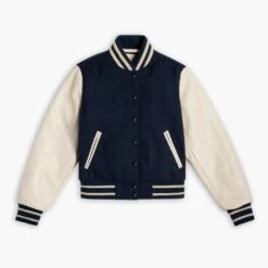 Varsity Jacket | Navy -Casual Shoes World 1024x1024 Womens VarsityJacket Navy 121124 Front