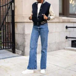 Varsity Jacket | Navy -Casual Shoes World 1024x1024 Womens VarsityJacket Navy 121224 3