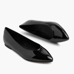 Viva | Black Patent -Casual Shoes World 1024x1024 Womens VivaBalletFlat BlackPatent 050123 FlatlayAlt