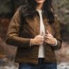 Waxed Canvas Field Jacket | Coyote -Casual Shoes World 1024x1024 Womens WaxedCanvasFieldJacket Coyote 102924 1