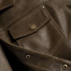 Roughout Cruiser Jacket | Dark Olive -Casual Shoes World 2048x2048 Mens RoughoutCruiser DarkOlive 010925 Detail