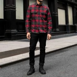 Summit Flannel Shirt | Red 17 Summit Flannel Shirt | Red -Casual Shoes World 2048x2048 Mens SummitFlannel Red 121224 3