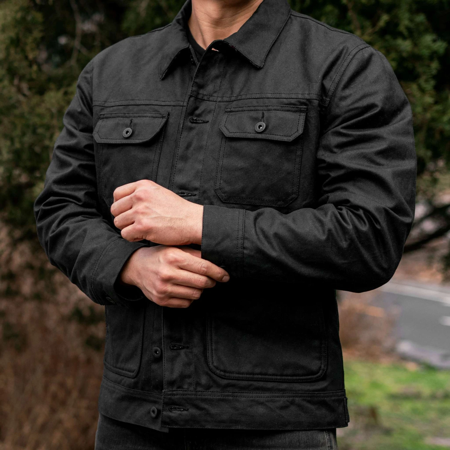 Waxed Trucker Jacket | Black 3 Waxed Trucker Jacket | Black