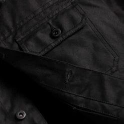 Waxed Trucker Jacket | Black 16 Waxed Trucker Jacket | Black -Casual Shoes World 2048x2048 Mens WaxedTrucker Black 010825 Detail