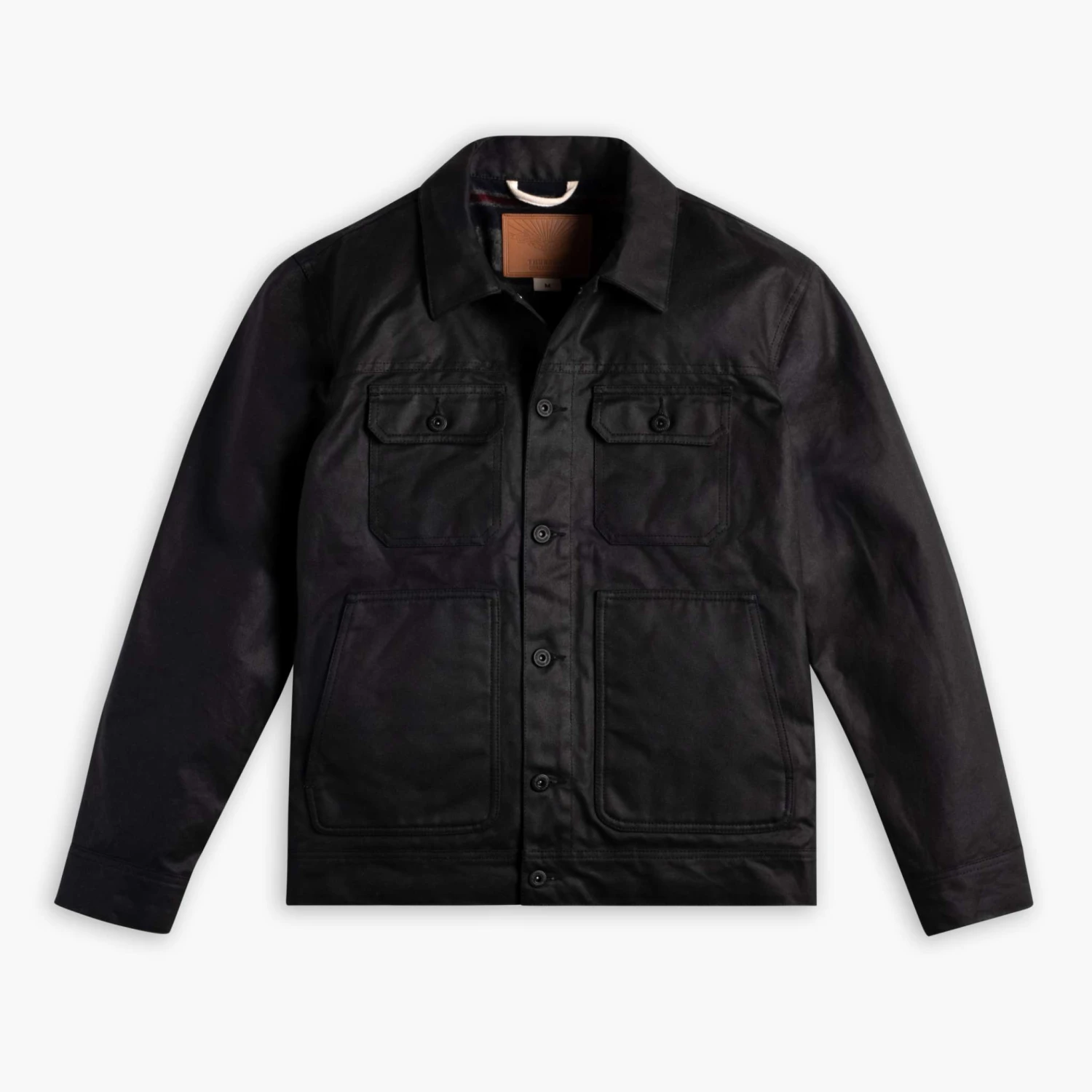 Waxed Trucker Jacket | Black 6 Waxed Trucker Jacket | Black - Image 4