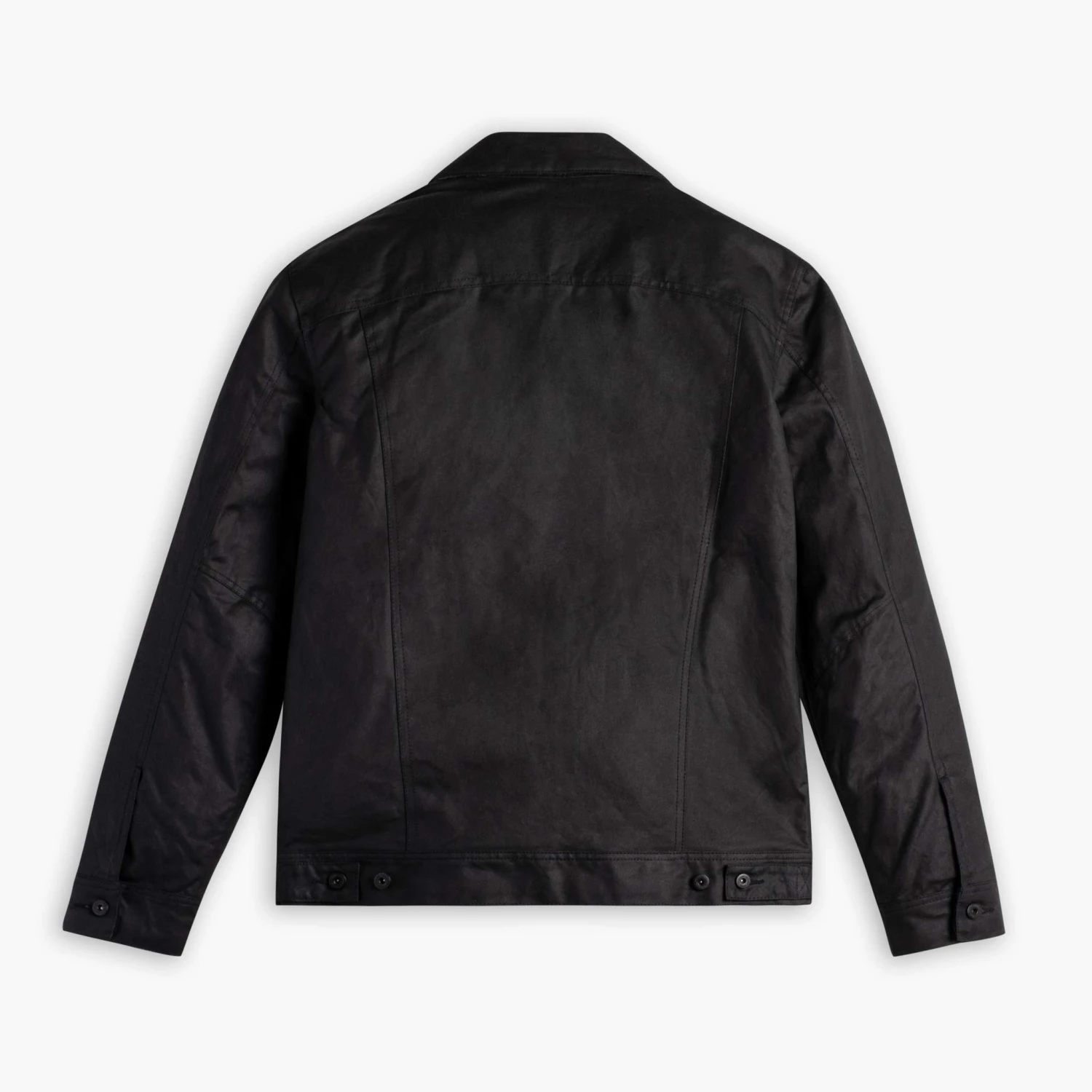 Waxed Trucker Jacket | Black 8 Waxed Trucker Jacket | Black - Image 6