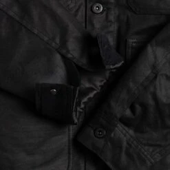 Waxed Trucker Jacket | Black 17 Waxed Trucker Jacket | Black -Casual Shoes World 2048x2048 Mens WaxedTrucker Black 010825 SleeveDetail