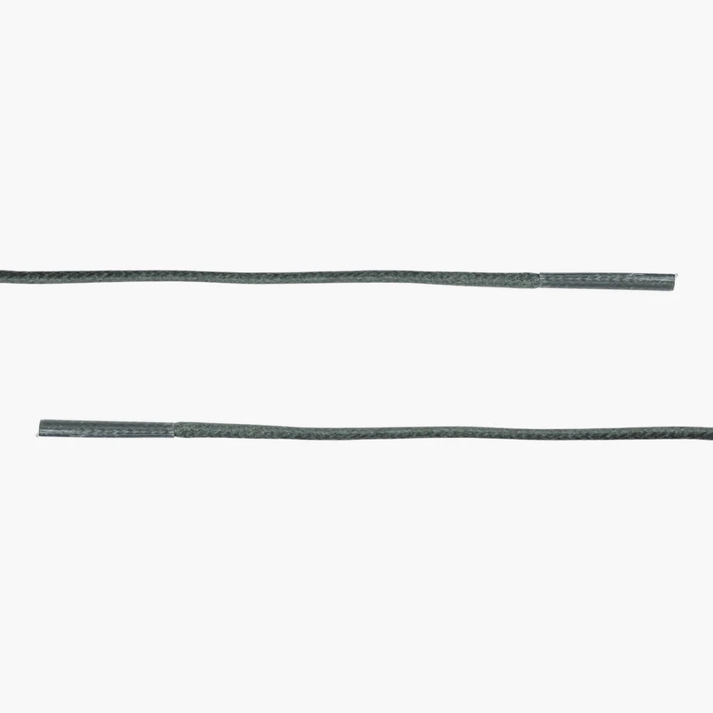 Round Waxed Cotton Laces | Green 4 Round Waxed Cotton Laces | Green - Image 2